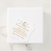 Neutrale Wasserfarbenmoon-Babyduschkerze Geschenkanhänger (Beispiel)