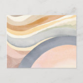 Neutrale Waves Moderne, einfache Wasserfarbe Postkarte (Vorderseite)