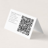 Neutrale weiche florale QR-Visitenkarte Visitenkarten (Rückseite)