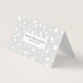 Neutrale weiche florale QR-Visitenkarte Visitenkarten (Vorderseite)