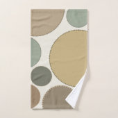 Neutrale weiche Polka-Punkte Badhandtuch Set (Handtuch)