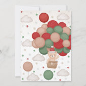 Neutrale Weihnachtsbärendusche Einladung (Rückseite)