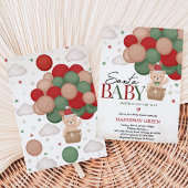 Neutrale Weihnachtsbärendusche Einladung