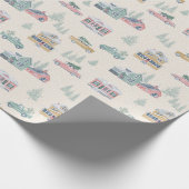 Neutrale Weihnachtsbaumlandschaft Geschenkpapier (Ecke)