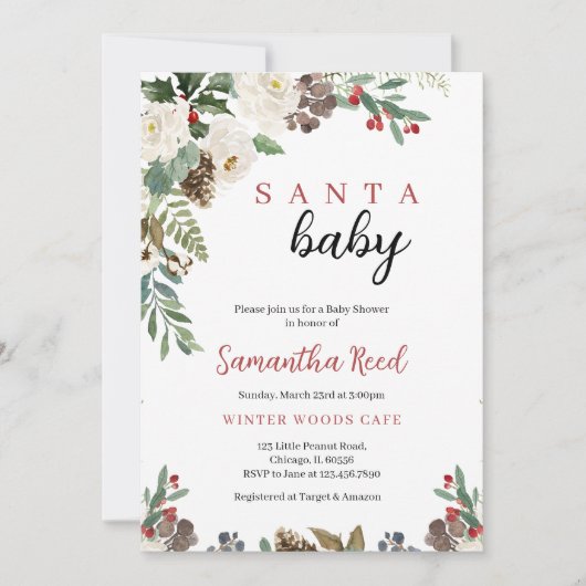 Neutrale Weihnachtsdusche des Geschlechts Einladung (Vorderseite)