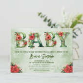 Neutrale Weihnachtsdusche Einladung (Stehend Vorderseite)