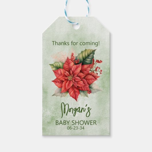 Neutrale Weihnachtsdusche für Geschlechter Geschenkanhänger (Vorderseite)