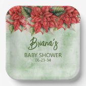 Neutrale Weihnachtsdusche Pappteller (Vorderseite)