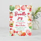 Neutrale Weihnachtsduscheinladung Einladung (Stehend Vorderseite)