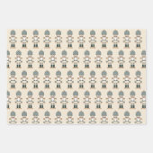 Neutrale Weihnachtsnachtscreme Geschenkpapier Set (Vorderseite 2)