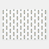 Neutrale Weihnachtsnachtscreme Geschenkpapier Set (Vorderseite)