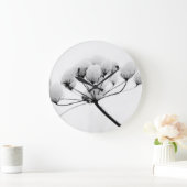 Neutrale weiße Schneemobile von Ava Große Wanduhr (Zuhause)