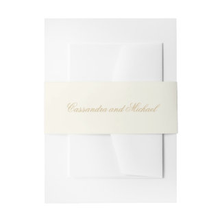 Neutrale \ Weißliche Hochzeit Einladungsbanderole