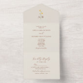 Neutrale Wildblume All In One Einladung (Innen Boden)