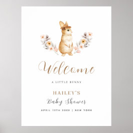 Neutrale Wildblume Begrüßungsdusche Poster