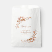 Neutrale Wildblume Boho Babydusche Vielen Dank Geschenktütchen (Vorderseite)