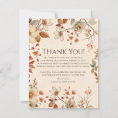 Neutrale Wildblume des personalisierten Kerns im H Dankeskarte (Vorderseite)