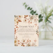 Neutrale Wildblume des personalisierten Kerns im H Dankeskarte (Stehend Vorderseite)