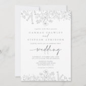 Neutrale Wildblume Einladung (Vorderseite)