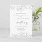 Neutrale Wildblume Einladung (Stehend Vorderseite)