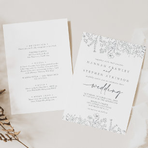 Neutrale Wildblume Einladung