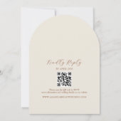 Neutrale Wildblume QR Code Hochzeit Einladung (Rückseite)