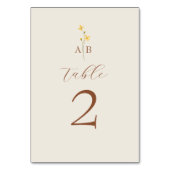 Neutrale Wildblume Tischnummer (Rückseite)