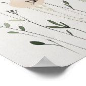 Neutrale Wildblume Wasserfarbe I Poster (Ecke)