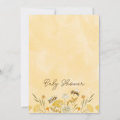 Neutrale Wildblumen für männliche Beere Babydusche Einladung (Rückseite)