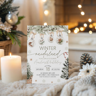 Neutrale Winter-Onederland-Einladung Einladung