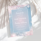 Neutrale Winter Wonderland Baby Shower Einladung