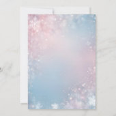 Neutrale Winter Wonderland Baby Shower Einladung (Rückseite)