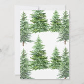 Neutrale Winter-Woodland-Babydusche Einladung (Rückseite)