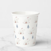 Neutrale Winterpolarbärdusche Pappbecher (Links)