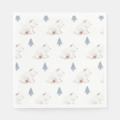 Neutrale Winterpolarbärdusche Serviette (Vorderseite)