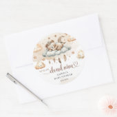 Neutrale Wolke, neunbrauner Elfenbeinbär Runder Aufkleber (Umschlag)