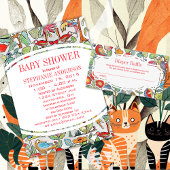 Neutrale Woodland-Wesen-Babydusche Einladung