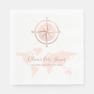 Neutrale World Map Reiseabenteuerdusche Serviette
