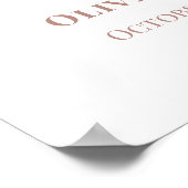 Neutrale World Map Travel Baby Dusche Willkommen Poster (Ecke)