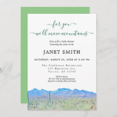 Neutrale Wüstengebirge Babydusche Einladung (Vorne/Hinten)