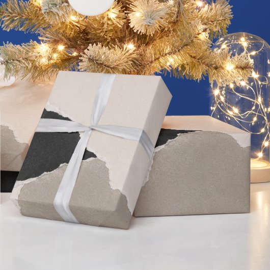 Neutrale zerrissene Papiercollage-Geschenkpapier Geschenkpapier (Feiertage)