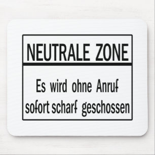 Neutrale Zone, Berliner Mauer, Deutschland-Zeichen Mousepad