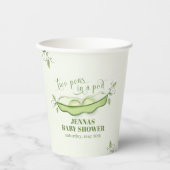 Neutrale zwei Erbsen in einem Pod Pappbecher (Vorderseite)