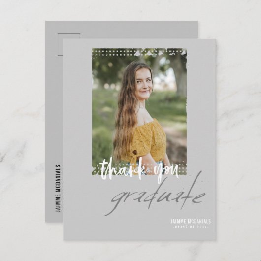 Neutraler Abschluss für Geschlechter Danke Postkar Einladungspostkarte (Vorne/Hinten)