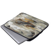 Neutraler abstrakter grauer Druck | Silvia Laptopschutzhülle (Vorne Knopf)