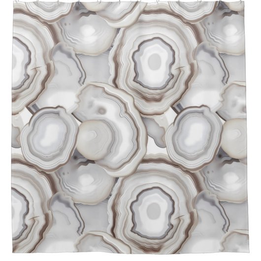 Neutraler Agate Stone Duschvorhang (Vorderseite)