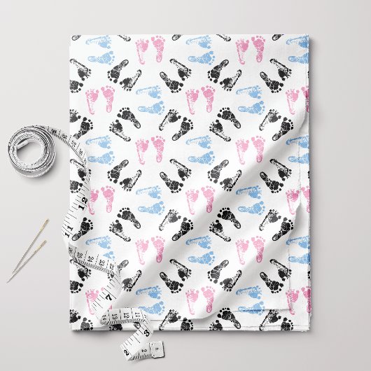 Neutraler Baby Footprint Stoff