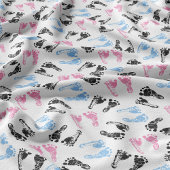Neutraler Baby Footprint Stoff