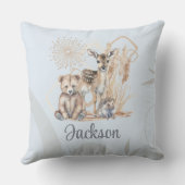 Neutraler Baby-Name Boho Bear Deer Gender Kissen (Rückseite)