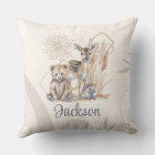 Neutraler Baby-Name Boho Bear Deer Gender Kissen (Rückseite)